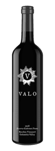 Valo Reserve Cabernet Franc Bottle Best Washington Wine on the Vancouver Waterfront