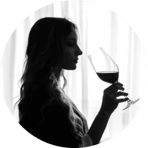 Woman enjoying Valo Washington Wine